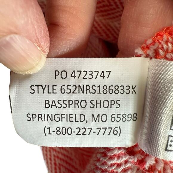 Natural Reflections Womens Size L Orange Striped Hibiscus Pulliver Hoodie - Picture 8 of 11